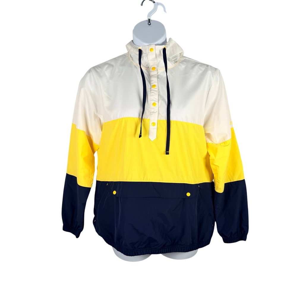 Columbia PFG Windbreaker‎ Womens Large Navy Yellow Harborside Water Repellant